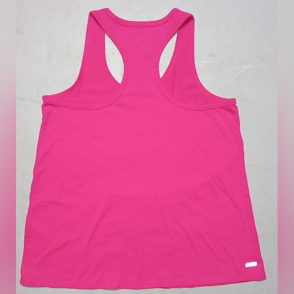 Danskin Fuchsia Racerback Loose Fit Tank, Size L - Picture 2 of 3